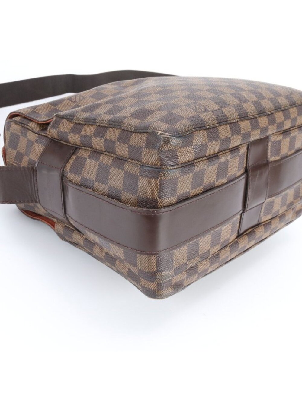 Louis Vuitton Damier Naviglio Leather Shoulder Bag Crossbody Messenger Business - Picture 4 of 11